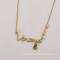 41968 Xuping fashion gold kids jewelry simple design name necklace for baby